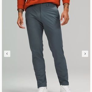 Lululemon Men's Commission Slim Pants Warpstreme Iron Blue Size 33 Tall